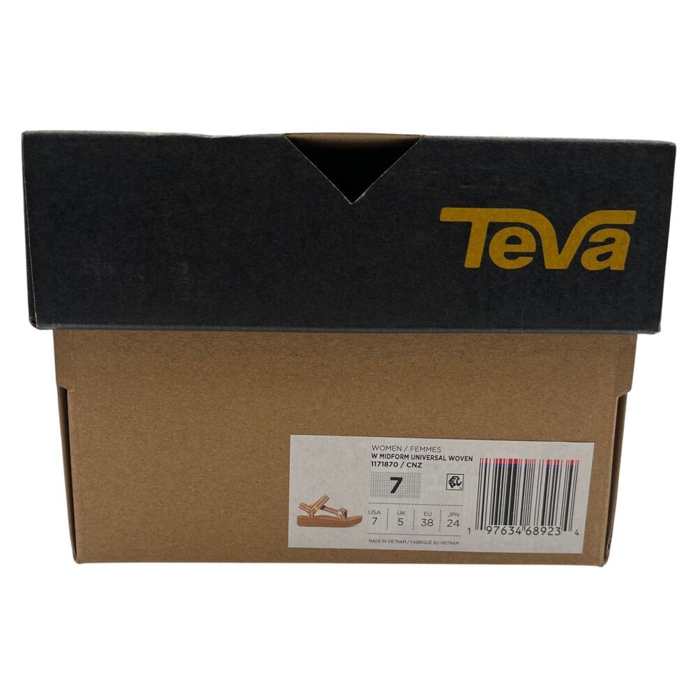 Teva Platform Sandals Midform Universal Woven Strap Outdoor Summer Yellow Size 7 - Picture 10 of 10